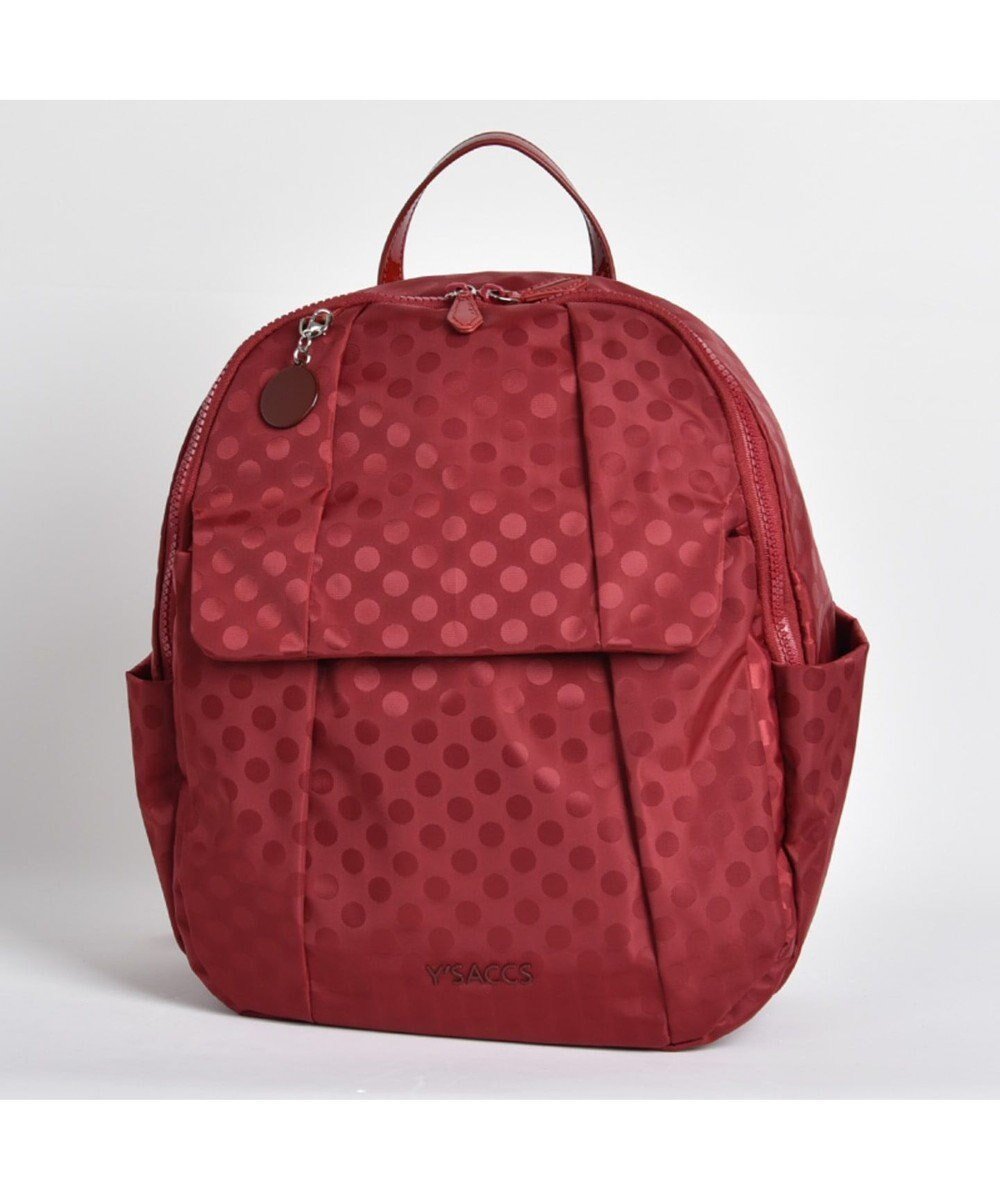 【イザック/Y'SACCS】の【ムック本掲載】Polka Dots リュックサック インテリア・キッズ・メンズ・レディースファッション・服の通販 founy(ファニー) 　ファッション　Fashion　レディースファッション　WOMEN　バッグ　Bag　エナメル　Enamel　コンビ　Combination　スタイリッシュ　Stylish　トラベル　Travel　ドット　Dot　フラップ　Flap　フロント　Front　ポケット　Pocket　リュック　Ruck Sack　エレガント 上品　Elegant　ワイン|ID: prp329100004490802 ipo3291000000031951091