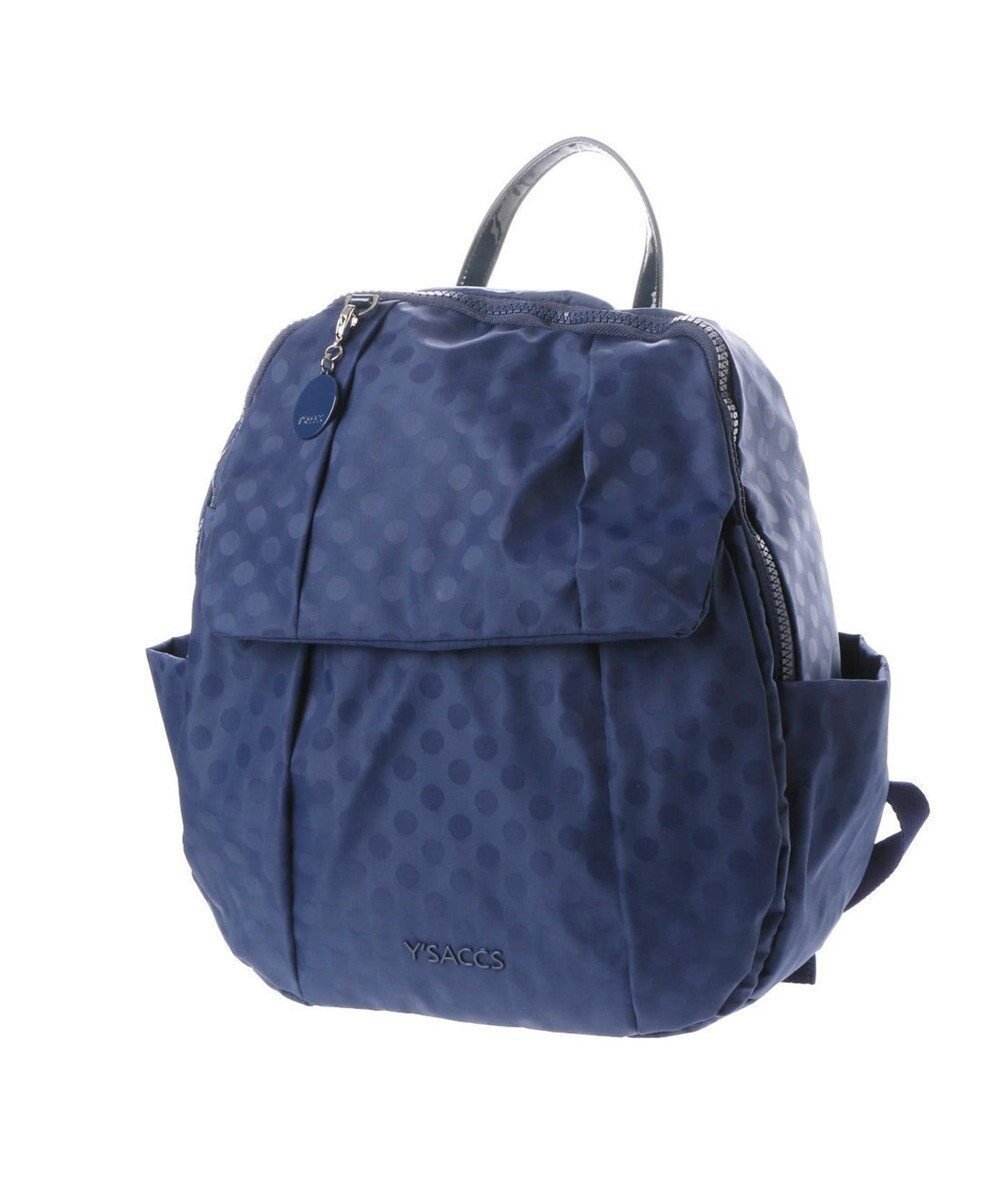 【イザック/Y'SACCS】の【ムック本掲載】Polka Dots リュックサック インテリア・キッズ・メンズ・レディースファッション・服の通販 founy(ファニー) 　ファッション　Fashion　レディースファッション　WOMEN　バッグ　Bag　エナメル　Enamel　コンビ　Combination　スタイリッシュ　Stylish　トラベル　Travel　ドット　Dot　フラップ　Flap　フロント　Front　ポケット　Pocket　リュック　Ruck Sack　エレガント 上品　Elegant　ネイビー|ID: prp329100004490802 ipo3291000000031951093
