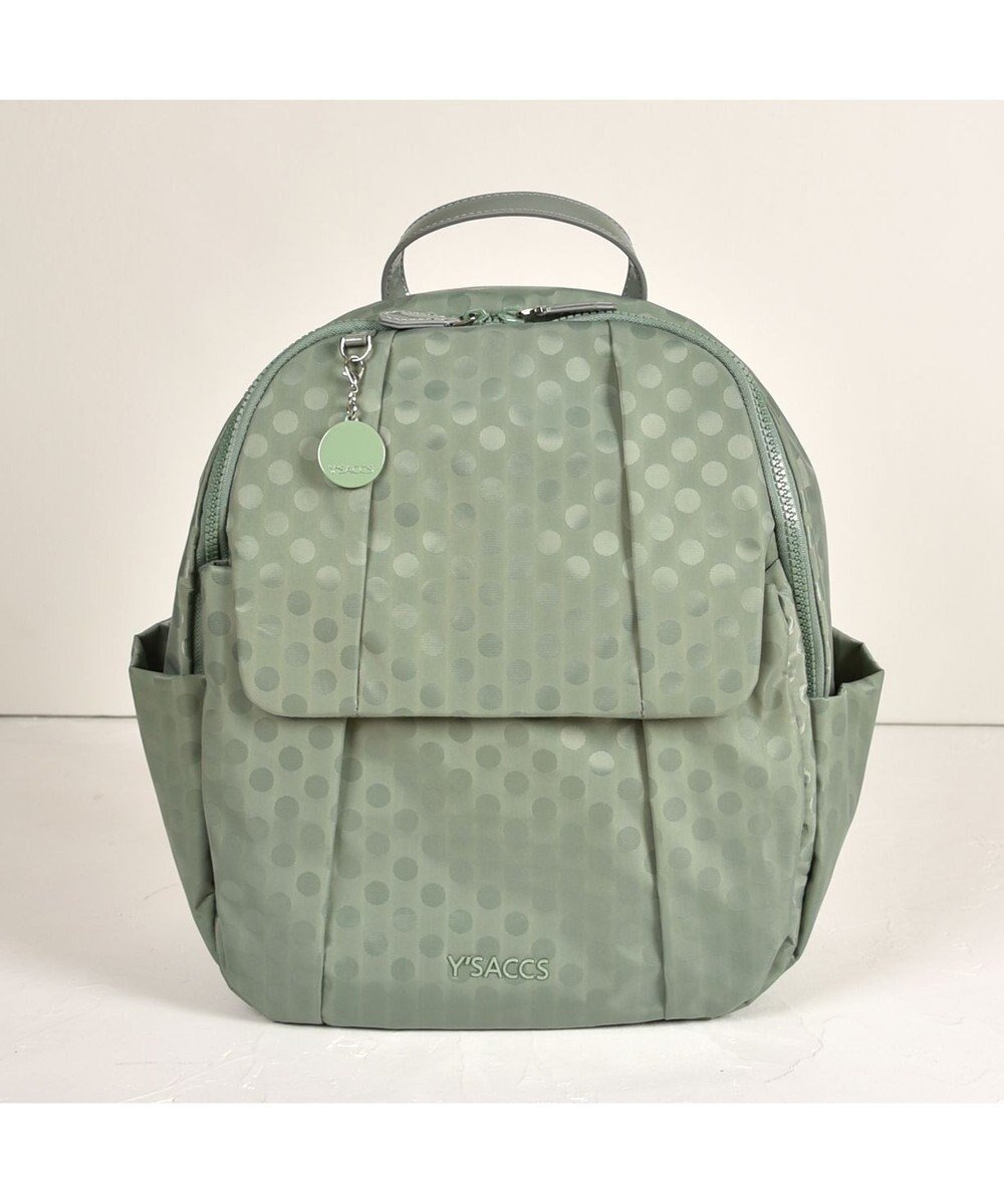 【イザック/Y'SACCS】の【ムック本掲載】Polka Dots リュックサック インテリア・キッズ・メンズ・レディースファッション・服の通販 founy(ファニー) 　ファッション　Fashion　レディースファッション　WOMEN　バッグ　Bag　エナメル　Enamel　コンビ　Combination　スタイリッシュ　Stylish　トラベル　Travel　ドット　Dot　フラップ　Flap　フロント　Front　ポケット　Pocket　リュック　Ruck Sack　エレガント 上品　Elegant　ライトグリーン|ID: prp329100004490802 ipo3291000000031951094