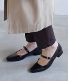 【インター ショシュール/INTER-CHAUSSURES】の【FABIO RUSCONI】スクエアトウワンストラップパンプス ブラック|ID: prp329100004490805 ipo3291000000031661965