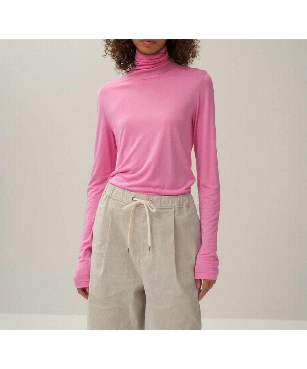 【エイトン/ATON】のMODAL SILK JERSEY タートルネック インテリア・キッズ・メンズ・レディースファッション・服の通販 founy(ファニー) 　ファッション　Fashion　レディースファッション　WOMEN　トップス・カットソー　Tops/Tshirt　シャツ/ブラウス　Shirts/Blouses　ロング / Tシャツ　T-Shirts　カットソー　Cut and Sewn　タートルネック　Turtleneck　カットソー　Cut And Sew　シルク　Silk　タートルネック　Turtleneck　レギュラー　Regular　夏　Summer　春　Spring　S/S・春夏　Ss・Spring/Summer　FUCHSIA|ID: prp329100004490807 ipo3291000000031916163