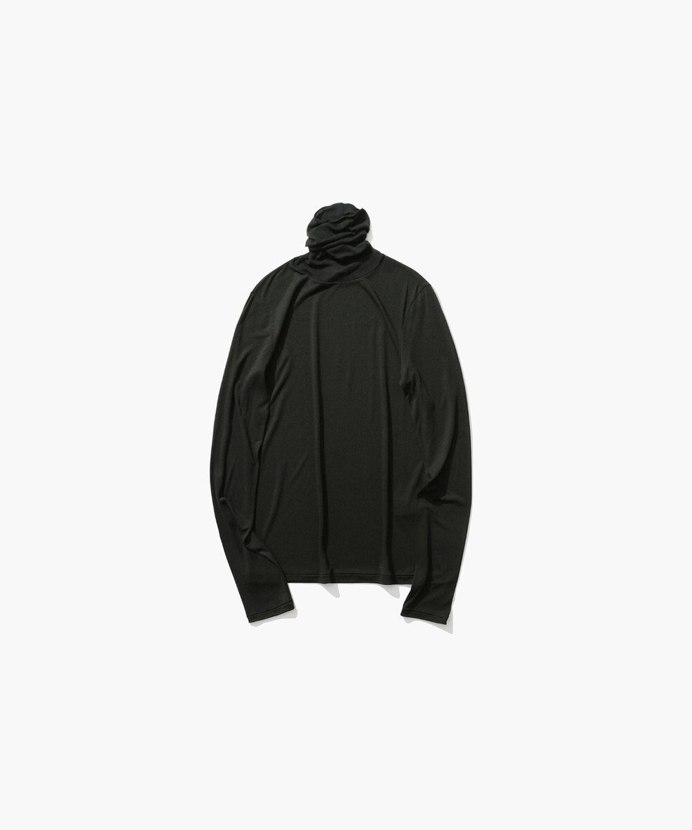 【エイトン/ATON】のMODAL SILK JERSEY タートルネック インテリア・キッズ・メンズ・レディースファッション・服の通販 founy(ファニー) 　ファッション　Fashion　レディースファッション　WOMEN　トップス・カットソー　Tops/Tshirt　シャツ/ブラウス　Shirts/Blouses　ロング / Tシャツ　T-Shirts　カットソー　Cut and Sewn　タートルネック　Turtleneck　カットソー　Cut And Sew　シルク　Silk　タートルネック　Turtleneck　レギュラー　Regular　夏　Summer　春　Spring　S/S・春夏　Ss・Spring/Summer　BLACK|ID: prp329100004490807 ipo3291000000031916165