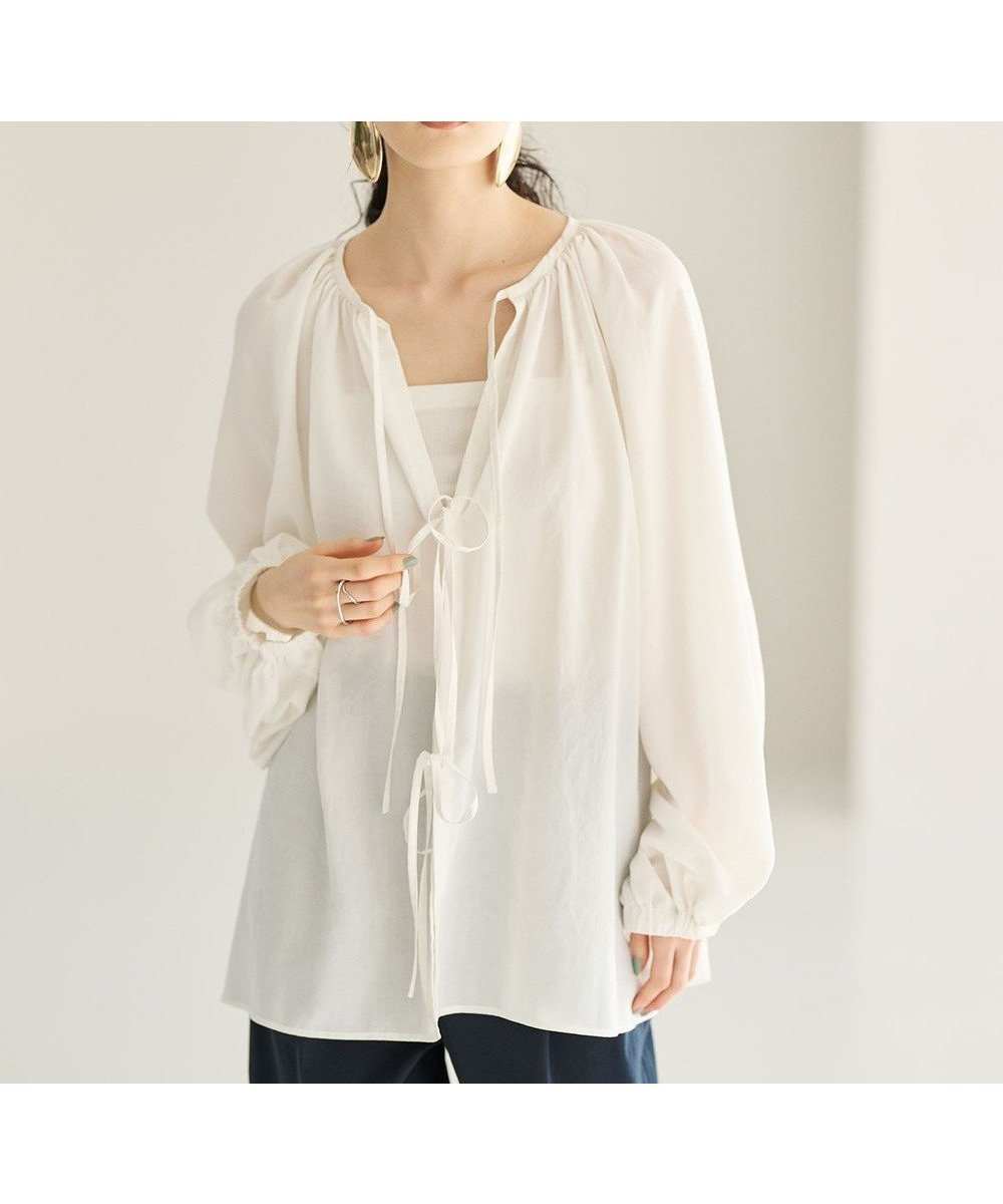 【ハッシュニュアンス/#Newans】の2WAYシアーボレロブラウス インテリア・キッズ・メンズ・レディースファッション・服の通販 founy(ファニー) 　ファッション　Fashion　レディースファッション　WOMEN　アウター　Coat Outerwear　ボレロ　Bolero jackets　トップス・カットソー　Tops/Tshirt　シャツ/ブラウス　Shirts/Blouses　なめらか　Smooth　シアー　Sheer　タンク　Tank　タンブラー　Tumbler　ブロード　Broad　リボン　Ribbon　エレガント 上品　Elegant　夏　Summer　春　Spring　S/S・春夏　Ss・Spring/Summer　羽織　Haori　ホワイト|ID: prp329100004490832 ipo3291000000031916499