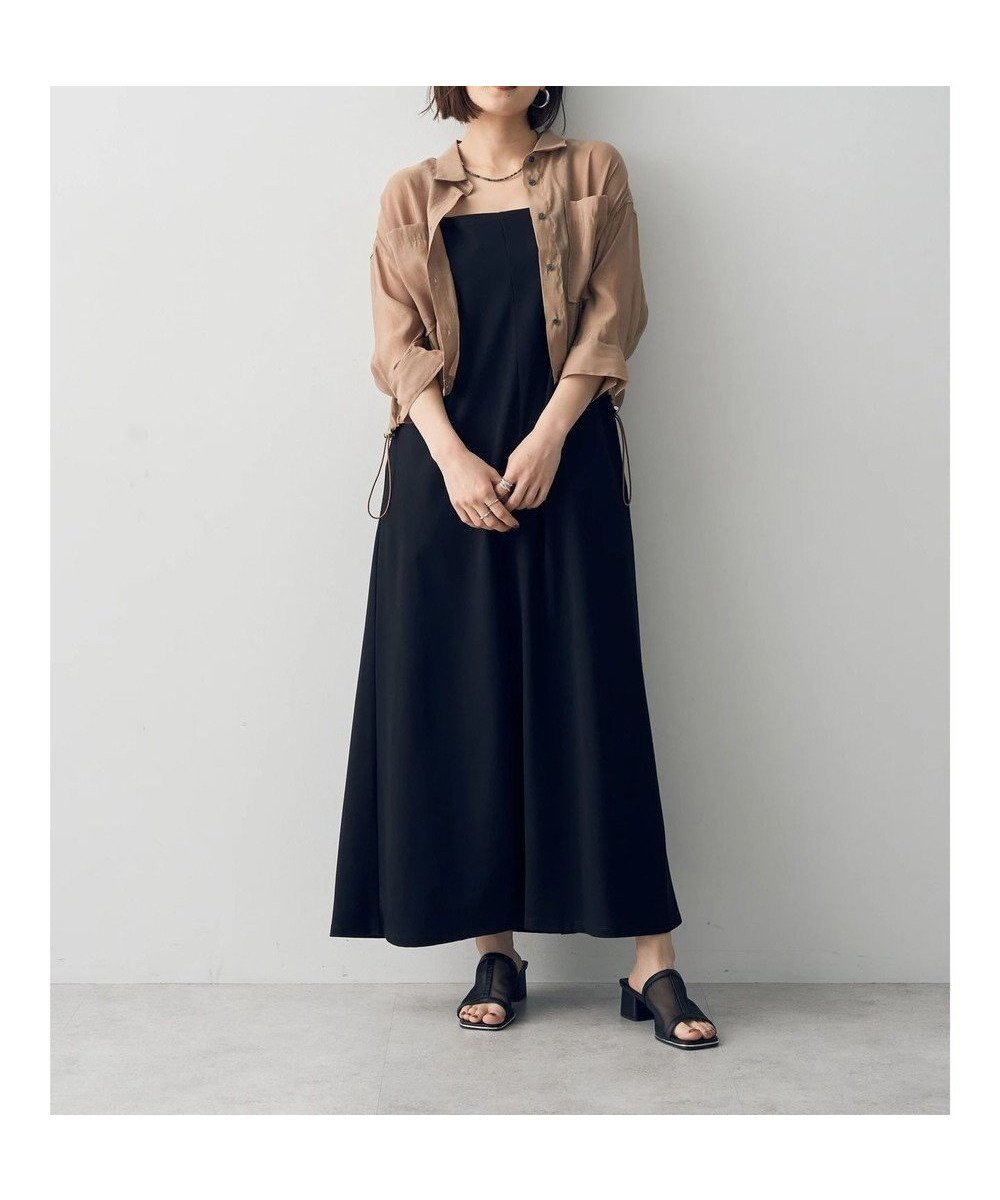 【イェッカ ヴェッカ/YECCA VECCA】の【2点SET】シアーシャツ×Aラインキャミワンピース インテリア・キッズ・メンズ・レディースファッション・服の通販 founy(ファニー) 　ファッション　Fashion　レディースファッション　WOMEN　ワンピース　Dress　キャミワンピース　No Sleeve Dresses　キャミワンピース　Cami Dress　ジャージ　Jersey　ポケット　Pocket　夏　Summer　春　Spring　S/S・春夏　Ss・Spring/Summer　Beige|ID: prp329100004490910 ipo3291000000031663118