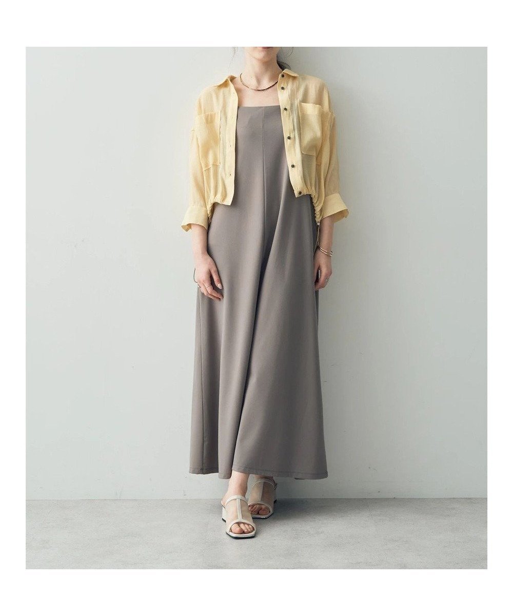 【イェッカ ヴェッカ/YECCA VECCA】の【2点SET】シアーシャツ×Aラインキャミワンピース インテリア・キッズ・メンズ・レディースファッション・服の通販 founy(ファニー) 　ファッション　Fashion　レディースファッション　WOMEN　ワンピース　Dress　キャミワンピース　No Sleeve Dresses　キャミワンピース　Cami Dress　ジャージ　Jersey　ポケット　Pocket　夏　Summer　春　Spring　S/S・春夏　Ss・Spring/Summer　Yellow|ID: prp329100004490910 ipo3291000000032440968