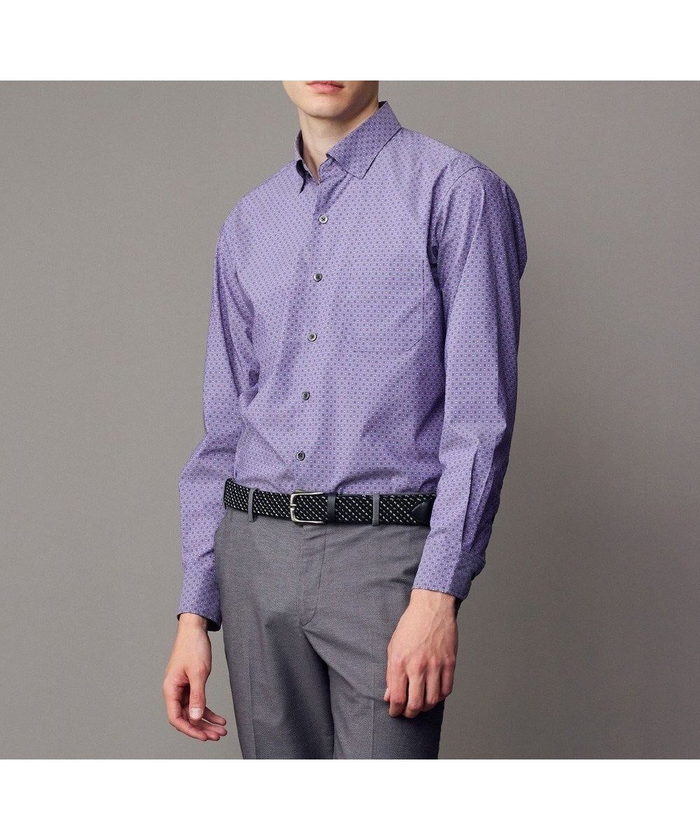 【ジョセフ アブード/JOSEPH ABBOUD / MEN】の【ストレッチ・洗える】ストレッチ プリント シャツ インテリア・キッズ・メンズ・レディースファッション・服の通販 founy(ファニー) 　ファッション　Fashion　メンズファッション　MEN　トップス・カットソー　Tops/Tshirt/Men　シャツ　Shirts　カラフル　Colorful　ジャケット　Jacket　ストレッチ　Stretch　プリント　Print　モチーフ　Motif　洗える　Washable　A/W・秋冬　Aw・Autumn/Winter・Fw・Fall-Winter　パープル系5|ID: prp329100004492353 ipo3291000000031672236