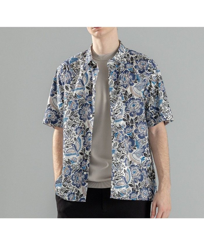 【ジョゼフ オム/JOSEPH HOMME / MEN】の新柄【洗える】メキシカントロピカルプリント 半袖レギュラーカラーシャツ インテリア・キッズ・メンズ・レディースファッション・服の通販 founy(ファニー) https://founy.com/ ファッション Fashion メンズファッション Fashion for Men トップス・カットソー Cut & Sew Tops メンズシャツ Shirts シンプル Simple, Minimal ジャケット Jacket, Outerwear スリット Slit, Slit Detail プリント Print, Printed Pattern ボックス Boxy, Box Shape レギュラー Regular, Standard Fit 半袖 Short Sleeve, Half Sleeve 夏 Summer 春 Spring S/S・春夏 SS, Spring/Summer, Warm Season 洗える Machine Washable |ID: prp329100004492359 ipo3291000000033217173