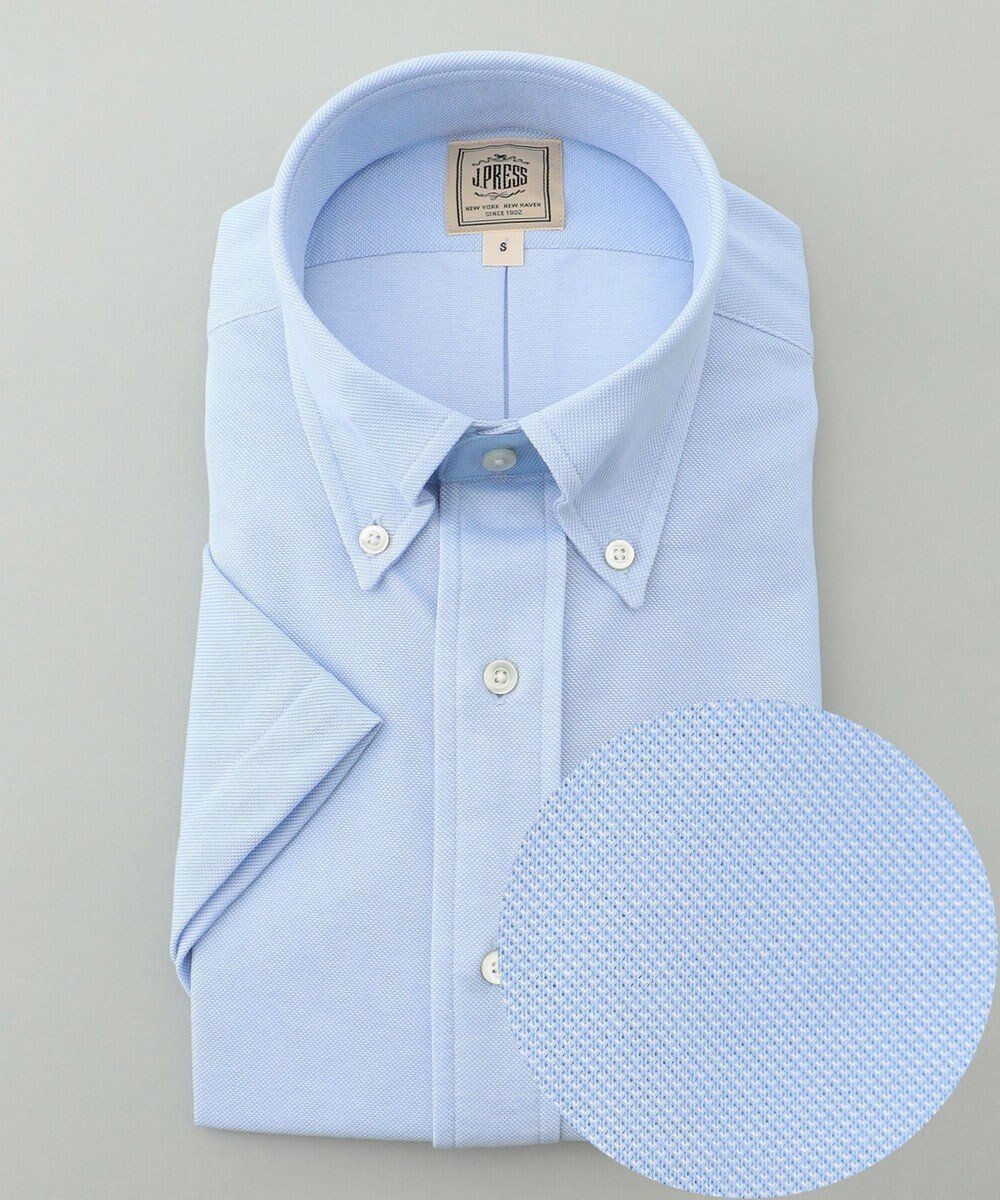 【ジェイ プレス/J.PRESS / MEN】の【夏に嬉しい高機能】カノコインレイパッチポケット シャツ/B.D. インテリア・キッズ・メンズ・レディースファッション・服の通販 founy(ファニー) 　ファッション　Fashion　メンズファッション　MEN　トップス・カットソー　Tops/Tshirt/Men　シャツ　Shirts　インナー　Inner　春　Spring　吸水　Water Absorption　軽量　Lightweight　シンプル　Simple　ジャケット　Jacket　ストレッチ　Stretch　ダウン　Down　ドレス　Dress　バランス　Balance　パッチ　Patch　フィット　Fit　フラップ　Flap　ベーシック　Basic　ポケット　Pocket　ポロシャツ　Polo Shirt　半袖　Short Sleeve　メンズ　Mens　無地　Plain Color　S/S・春夏　Ss・Spring/Summer　夏　Summer　サックスブルー系|ID: prp329100004492360 ipo3291000000032113550
