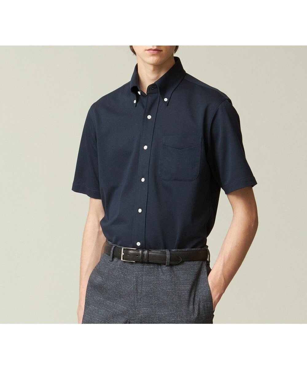 【ジェイ プレス/J.PRESS / MEN】の【夏に嬉しい高機能】カノコインレイパッチポケット シャツ/B.D. インテリア・キッズ・メンズ・レディースファッション・服の通販 founy(ファニー) 　ファッション　Fashion　メンズファッション　MEN　トップス・カットソー　Tops/Tshirt/Men　シャツ　Shirts　インナー　Inner　春　Spring　吸水　Water Absorption　軽量　Lightweight　シンプル　Simple　ジャケット　Jacket　ストレッチ　Stretch　ダウン　Down　ドレス　Dress　バランス　Balance　パッチ　Patch　フィット　Fit　フラップ　Flap　ベーシック　Basic　ポケット　Pocket　ポロシャツ　Polo Shirt　半袖　Short Sleeve　メンズ　Mens　無地　Plain Color　S/S・春夏　Ss・Spring/Summer　夏　Summer　ネイビー系|ID: prp329100004492360 ipo3291000000032113551