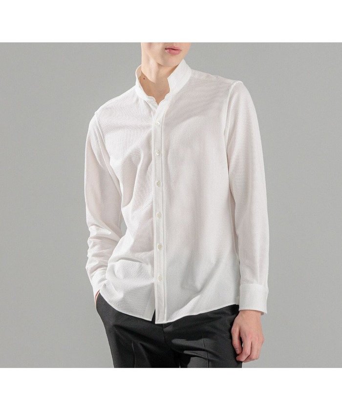 【ジョゼフ オム/JOSEPH HOMME / MEN】のコンフォートクリアギンガム ウイングカラーシャツ インテリア・キッズ・メンズ・レディースファッション・服の通販 founy(ファニー) https://founy.com/ ファッション Fashion メンズファッション MEN トップス・カットソー Tops/Tshirt/Men シャツ Shirts シェイプ Shape ジャージー Jersey ストレッチ Stretch 夏 Summer 春 Spring S/S・春夏 Ss・Spring/Summer 無地 Plain Color 軽量 Lightweight 長袖 Long Sleeve |ID: prp329100004492362 ipo3291000000031962218
