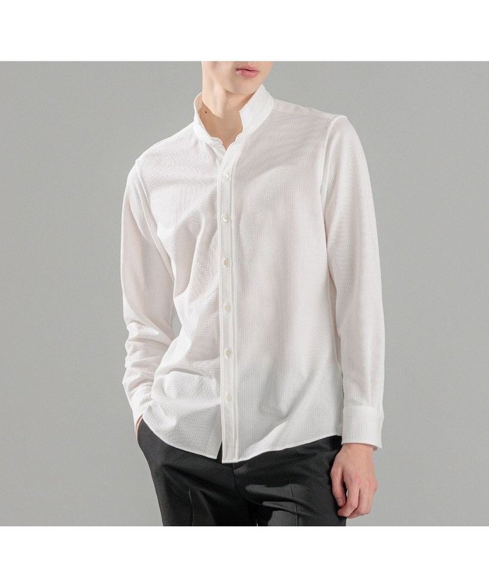 【ジョゼフ オム/JOSEPH HOMME / MEN】のコンフォートクリアギンガム ウイングカラーシャツ インテリア・キッズ・メンズ・レディースファッション・服の通販 founy(ファニー) https://founy.com/ ファッション Fashion メンズファッション Men's Style Online トップス・カットソー Tops/Tshirt/Men シャツ Shirts シェイプ Shape ジャージー Jersey ストレッチ Stretch 夏 Summer 春 Spring S/S・春夏 Ss・Spring/Summer 無地 Plain Color 軽量 Lightweight 長袖 Long Sleeve |ID: prp329100004492362 ipo3291000000032634754