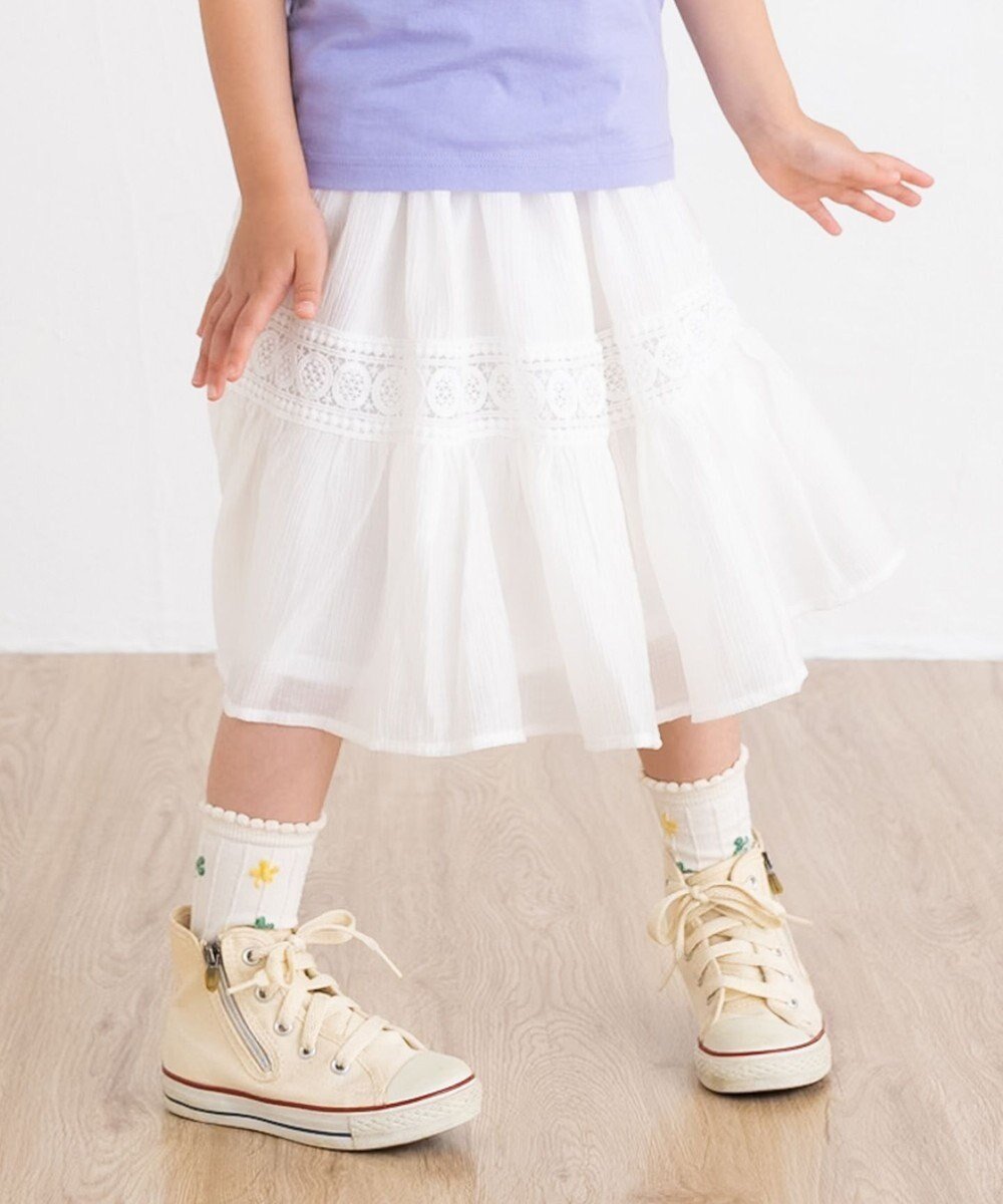 【アミアミ/AmiAmi / KIDS】の【洗濯機可】 シフォンスカート 85cm～130cm インテリア・キッズ・メンズ・レディースファッション・服の通販 founy(ファニー) 　ファッション　Fashion　キッズファッション　KIDS　シフォン　Chiffon　ロング　Long　夏　Summer　S/S・春夏　Ss・Spring/Summer　洗える　Washable　A/W・秋冬　Aw・Autumn/Winter・Fw・Fall-Winter　オフホワイト|ID: prp329100004493435 ipo3291000000031685822