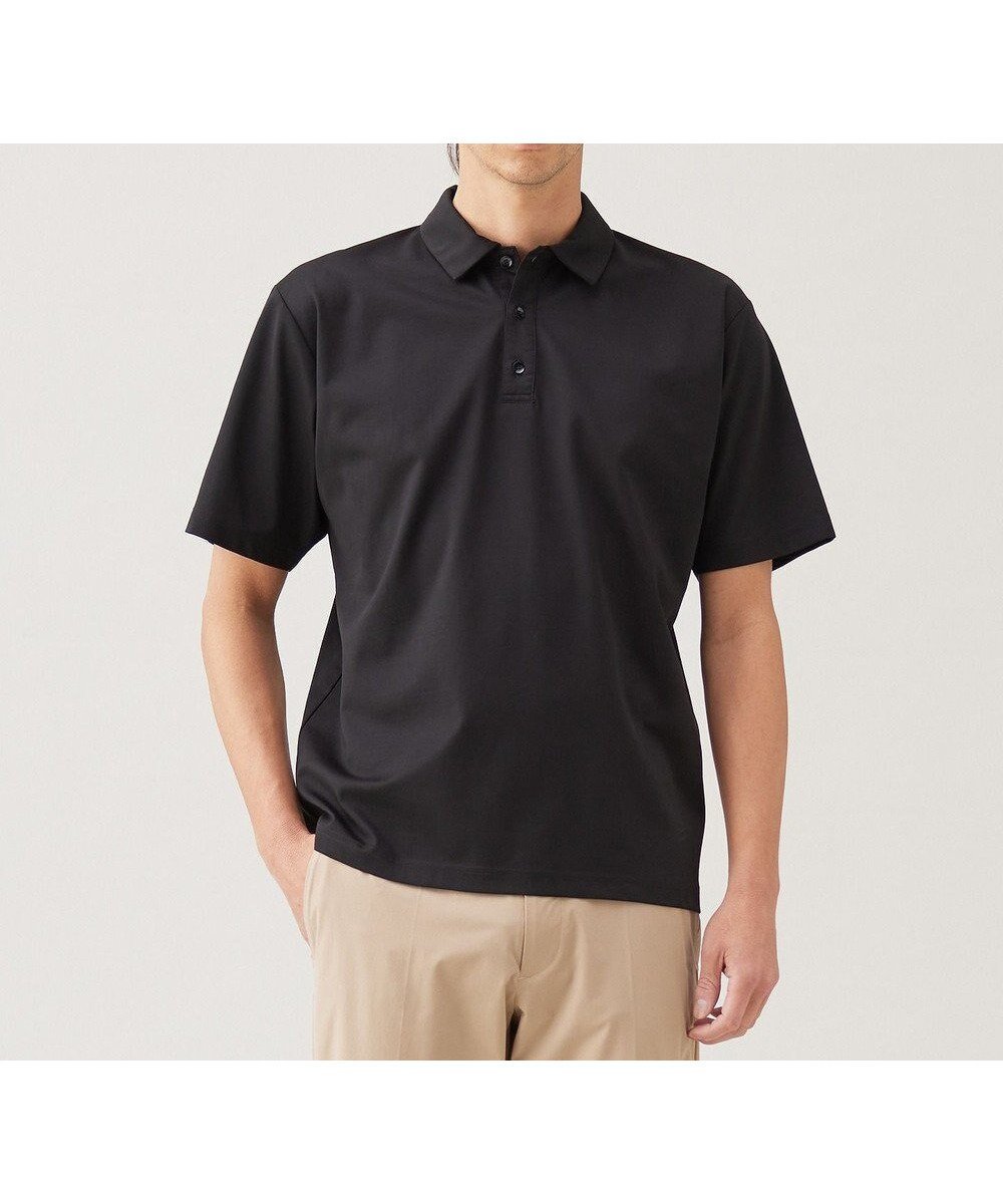 【アンフィーロ/UNFILO / MEN】の【ストレッチ/接触冷感/UVケア】スマート ストレッチ ポロTEE インテリア・キッズ・メンズ・レディースファッション・服の通販 founy(ファニー) 　ファッション　Fashion　メンズファッション　MEN　トップス・カットソー　Tops/Tshirt/Men　シャツ　Shirts　春　Spring　カットソー　Cut And Sew　シルケット　Mercerization　ストレッチ　Stretch　スマート　Smart　スリーブ　Sleeve　バランス　Balance　ポロシャツ　Polo Shirt　ロング　Long　ワイド　Wide　S/S・春夏　Ss・Spring/Summer　夏　Summer　エレガント 上品　Elegant　ビジネス 仕事 通勤　Business　ブラック|ID: prp329100004493463 ipo3291000000031786892