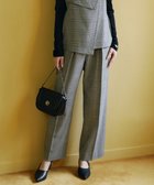 【アイシービー/iCB】の【洗える】ウール2WAYストレッチ ワイドストレートパンツ グレンチェック系|ID: prp329100004493509 ipo3291000000033682362