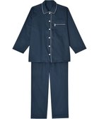 【ワコール 睡眠科学/wacoal suimin】の【パジャマ】 長袖 長ズボン 綿100%のサテン生地 なめらかな肌ざわり 睡眠科学/ワコール YDX513 コン|ID: prp329100004493521 ipo3291000000031863720