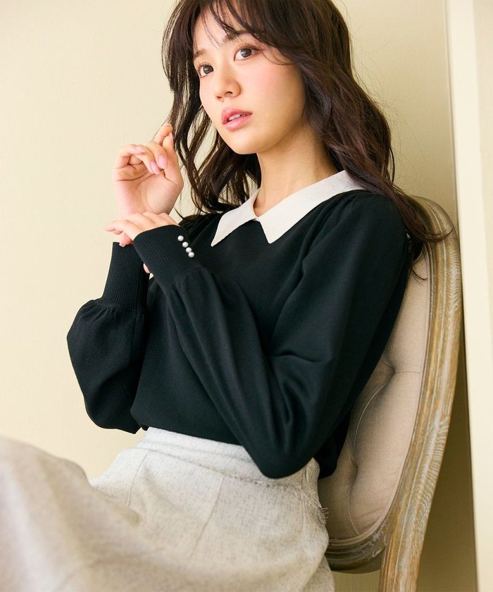 【フェルゥ/Feroux】の【洗える】襟付きニット プルオーバー インテリア・キッズ・メンズ・レディースファッション・服の通販 founy(ファニー) https://founy.com/ ファッション Fashion レディースファッション WOMEN トップス・カットソー Tops/Tshirt ニット Knit Tops プルオーバー Pullover おすすめ Recommend コンパクト Compact サロペット Overalls セーター Sweater ダウン Down デニム Denim フェミニン Feminine フレア Flare 今季 This Season ビジネス 仕事 通勤 Business 夏 Summer 定番 Standard 春 Spring S/S・春夏 Ss・Spring/Summer 洗える Washable |ID: prp329100004493555 ipo3291000000031966590