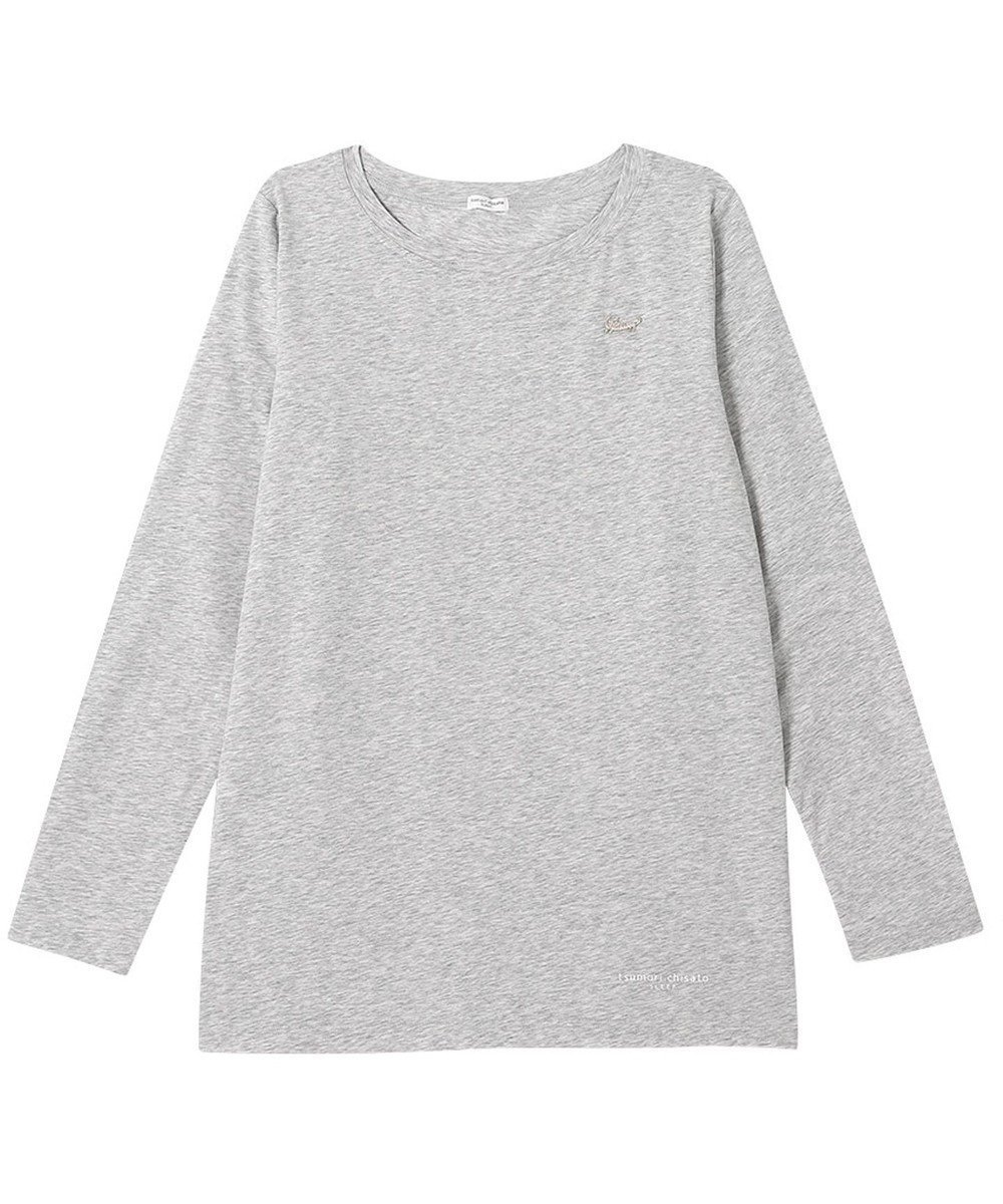 【ツモリチサト スリープ/tsumori chisato SLEEP】のツモリチサト トップス 長袖 ボートネック ルームウェア 綿混(本体) ストレッチ素材 薄手 tsumori chisato SLEEP UTX555 /ワコール インテリア・キッズ・メンズ・レディースファッション・服の通販 founy(ファニー) 　ファッション　Fashion　レディースファッション　WOMEN　トップス・カットソー　Tops/Tshirt　ストレッチ　Stretch　パジャマ　Pajamas　ロング　Long　再入荷　Restock/Back In Stock/Re Arrival　長袖　Long Sleeve　グレー|ID: prp329100004493557 ipo3291000000031930286