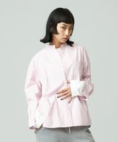 【ジェイプレスヨークストリート/J.PRESS YORK STREET】の【WOMEN】タイプライターストライプ バンドカラーシャツ 人気、トレンドファッション・服の通販 founy(ファニー) ファッション Fashion レディースファッション WOMEN トップス・カットソー Tops/Tshirt シャツ/ブラウス Shirts/Blouses インナー Inner カシュクール Cachecoeur ショート Short スウェット Sweat ストライプ Stripe スリット Slit タイプライター Typewriter タートル Turtle 定番 Standard ベーシック Basic A/W・秋冬 Aw・Autumn/Winter・Fw・Fall-Winter |ID:prp329100004493558
