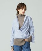 【ジェイプレスヨークストリート/J.PRESS YORK STREET】の【WOMEN】タイプライターストライプ バンドカラーシャツ 人気、トレンドファッション・服の通販 founy(ファニー) ファッション Fashion レディースファッション WOMEN トップス・カットソー Tops/Tshirt シャツ/ブラウス Shirts/Blouses インナー Inner カシュクール Cachecoeur ショート Short スウェット Sweat ストライプ Stripe スリット Slit タイプライター Typewriter タートル Turtle 定番 Standard ベーシック Basic A/W・秋冬 Aw・Autumn/Winter・Fw・Fall-Winter thumbnail ブルー系1|ID: prp329100004493558 ipo3291000000031916625