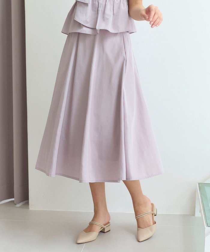 【フェルゥ/Feroux】の【セットアップ対応・洗える】タフタフレア スカート インテリア・キッズ・メンズ・レディースファッション・服の通販 founy(ファニー) https://founy.com/ ファッション Fashion レディースファッション Fashion for Women セットアップ Matching Sets スカート・ミニ/ミディ/マキシ Skirts / Mini, Midi & Maxi Skirts スカート Skirts Aライン・フレアスカート A-Line & Flared Skirts カットソー Cut and Sewn Top キャミ Camisole, Cami Top セットアップ Set-Up, Coordinated Outfit タフタ Taffeta, Structured Fabric フェミニン Feminine, Girly フレア Flare, Flared 夏 Summer 春 Spring S/S・春夏 SS, Spring/Summer, Warm Season 洗える Machine Washable |ID: prp329100004493572 ipo3291000000034757200