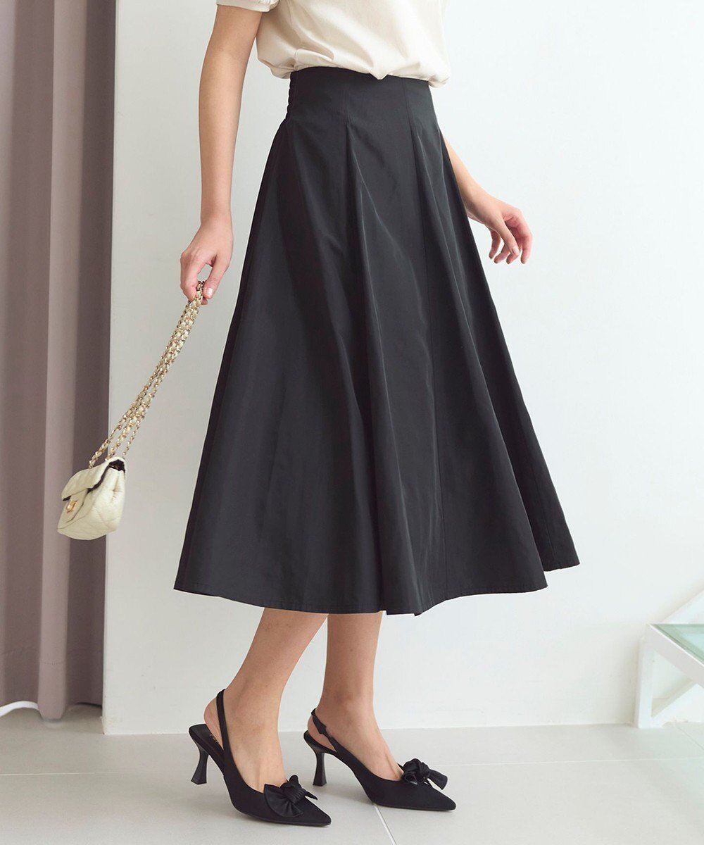 【フェルゥ/Feroux】の【セットアップ対応・洗える】タフタフレア スカート インテリア・キッズ・メンズ・レディースファッション・服の通販 founy(ファニー) ファッション Fashion レディースファッション Fashion for Women セットアップ Matching Sets スカート・ミニ/ミディ/マキシ Skirts / Mini, Midi & Maxi Skirts スカート Skirts Aライン・フレアスカート A-Line & Flared Skirts カットソー Cut and Sewn Top キャミ Camisole, Cami Top セットアップ Set-Up, Coordinated Outfit タフタ Taffeta, Structured Fabric フェミニン Feminine, Girly フレア Flare, Flared 夏 Summer 春 Spring S/S・春夏 SS, Spring/Summer, Warm Season 洗える Machine Washable ブラック系|ID: prp329100004493572 ipo3291000000034757202