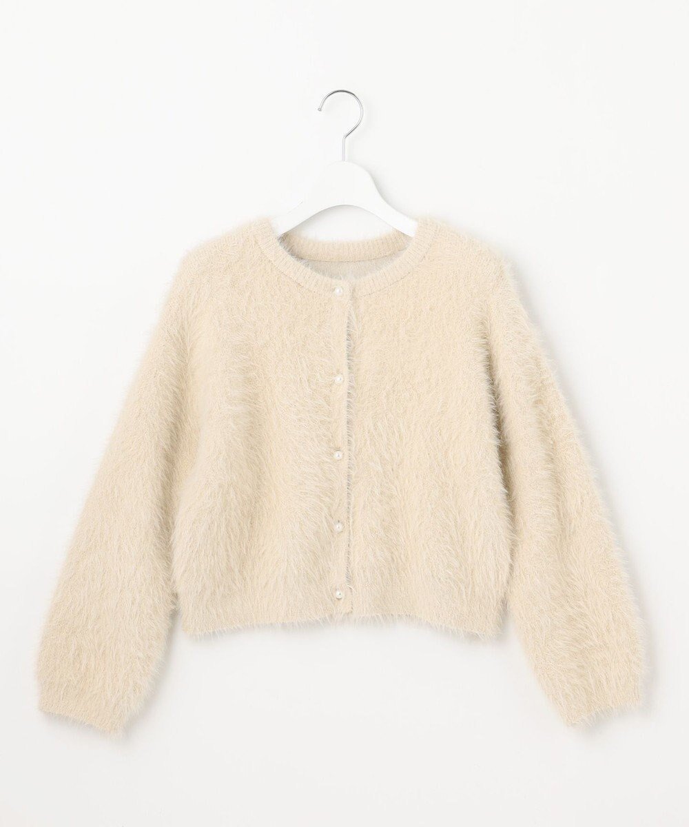 【フェルゥ/Feroux】の【尾﨑真衣さんコラボ商品】フェザータッチニット カーディガン インテリア・キッズ・メンズ・レディースファッション・服の通販 founy(ファニー) 　ファッション　Fashion　レディースファッション　Fashion for Women　トップス・カットソー　Cut & Sew Tops　ニット　Knit Tops & Sweaters　カーディガン・羽織り　Layered Style Cardigans　インナー　Innerwear　カーディガン　Cardigan, Knitwear　コラボ　Collaboration, Collab　パール　Pearl, Pearl Accent　フェザー　Feather, Feather Detail　フェミニン　Feminine, Girly　ホリデーシーズン　Holiday Season　エレガント 上品　Elegant　A/W・秋冬　Autumn/Winter　羽織　Haori, Light Jacket　アイボリー系|ID: prp329100004493573 ipo3291000000034348282