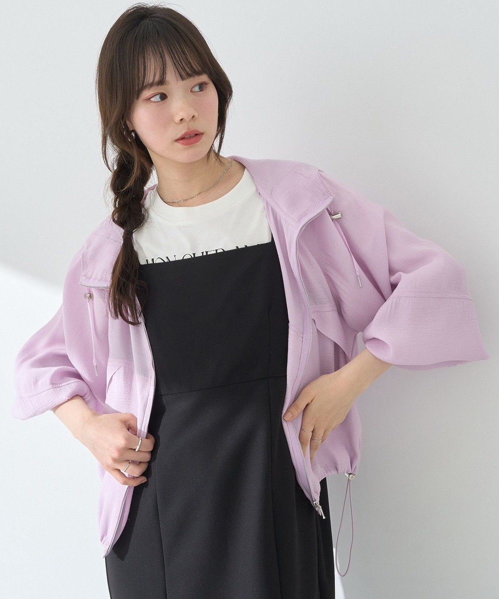 【アースミュージックアンドエコロジー/earth music&ecology】のシアージップパーカー インテリア・キッズ・メンズ・レディースファッション・服の通販 founy(ファニー) 　ファッション　Fashion　レディースファッション　WOMEN　アウター　Coat Outerwear　ジャケット　Jackets　シアー　Sheer　ジャケット　Jacket　トレンド　Trend　ドローコード　Draw Cord　ハイネック　High Neck　パーカー　Hoodie　フォルム　Form　ポケット　Pocket　ロング　Long　夏　Summer　春　Spring　S/S・春夏　Ss・Spring/Summer　Pink|ID: prp329100004493754 ipo3291000000031826059