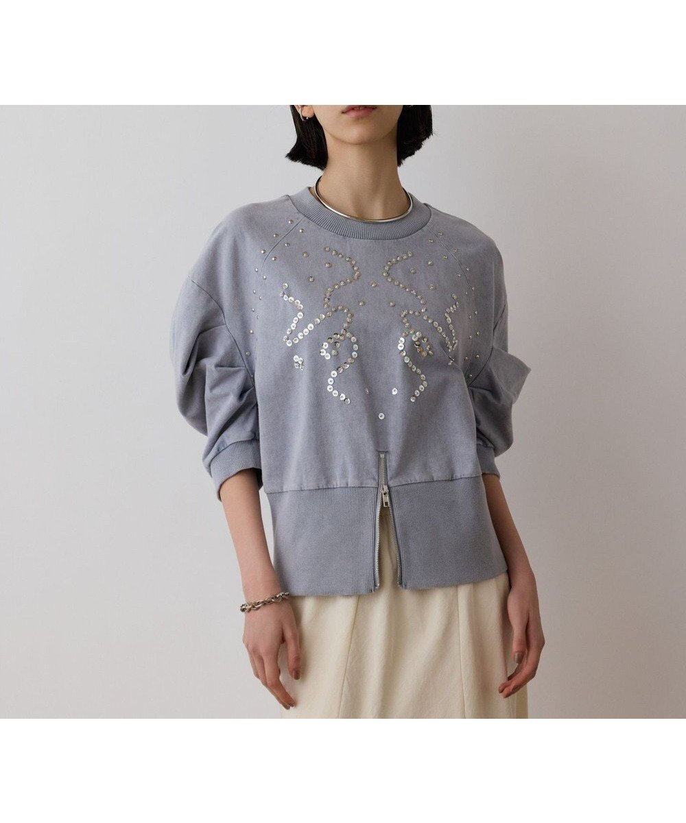 【グレース コンチネンタル/GRACE CONTINENTAL】のピグメントショートトップ 人気、トレンドファッション・服の通販 founy(ファニー) 　ファッション　Fashion　レディースファッション　Fashion for Women　トップス・カットソー　Cut & Sew Tops　シャツ・ブラウス・オフィスカジュアル　Elegant Blouses & Button-Ups　ロングTシャツ・Tシャツ　Longline T-Shirts & Tees　カットソー・ベーシックTシャツ　Cut-and-Sewn Tops / Stretch Tees & Basics　カットソー　Cut and Sewn Top　スパンコール　Sequins, Sequin Embellishment　パターン　Pattern, Design Print　フィット　Fit, Slim Fit　フロント　Front, Front Design　メタル　Metal, Metal Parts　ヴィンテージ　Vintage Style　夏　Summer　春　Spring　S/S・春夏　SS, Spring/Summer, Warm Season　 other-1|ID: prp329100004493814 ipo3291000000032744265
