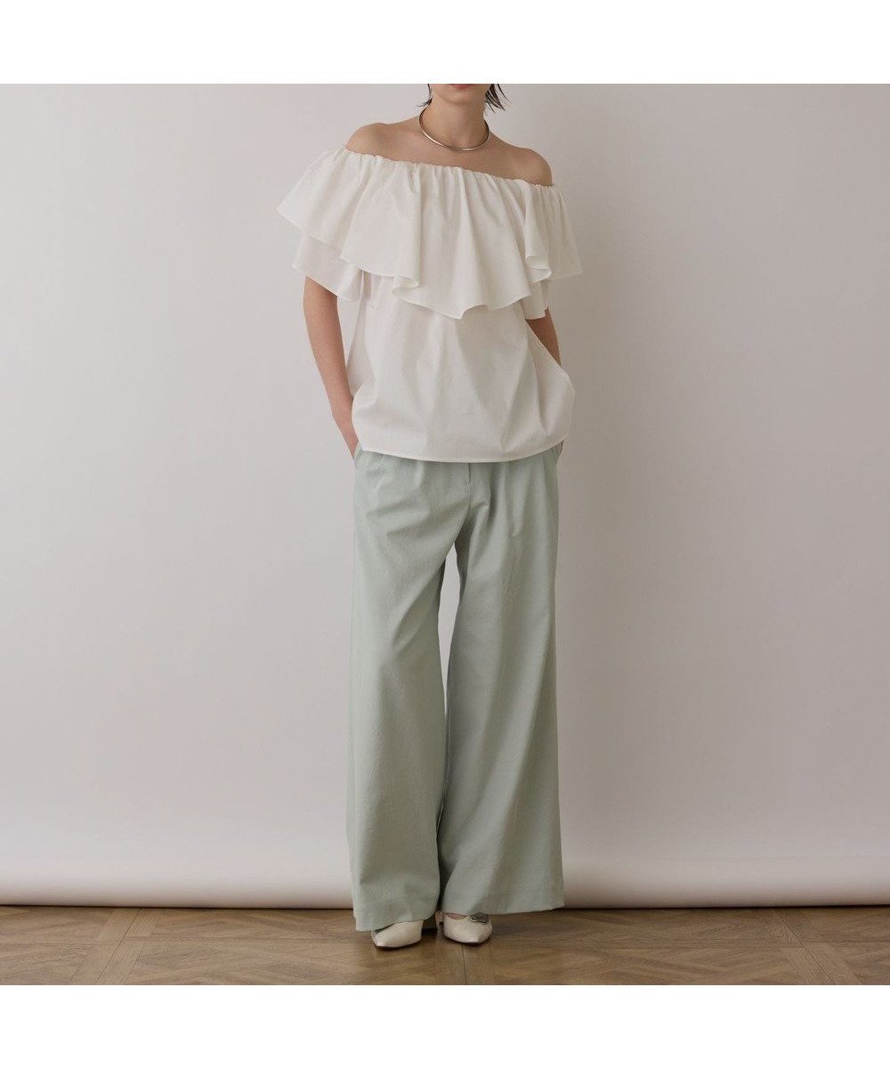 【グレース コンチネンタル/GRACE CONTINENTAL】のフリルオフショルトップ 人気、トレンドファッション・服の通販 founy(ファニー) 　ファッション　Fashion　レディースファッション　WOMEN　トップス・カットソー　Tops/Tshirt　オフショルダー　Off Shoulder　春　Spring　サテン　Satin　ショルダー　Shoulder　フェミニン　Feminine　フリル　Frills　ベーシック　Basic　ラベンダー　Lavender　S/S・春夏　Ss・Spring/Summer　再入荷　Restock/Back In Stock/Re Arrival　日本製　Made In Japan　夏　Summer　エレガント 上品　Elegant　 other-1|ID: prp329100004493840 ipo3291000000031831102