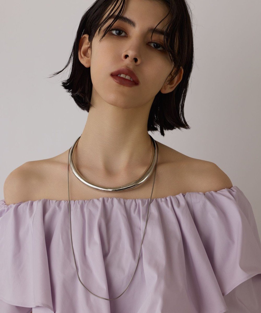 【グレース コンチネンタル/GRACE CONTINENTAL】のメタルボリュームチョーカー インテリア・キッズ・メンズ・レディースファッション・服の通販 founy(ファニー) 　ファッション　Fashion　レディースファッション　Fashion for Women　ジュエリー　Jewelry　ネックレス　Necklaces & Pendants　アクセサリー　Fashion Accessories　ウェーブ　Wavy Pattern　チェーン　Chain, Chain Strap　ネックレス　Necklace, Pendant Necklace　シルバー|ID: prp329100004493841 ipo3291000000032744410