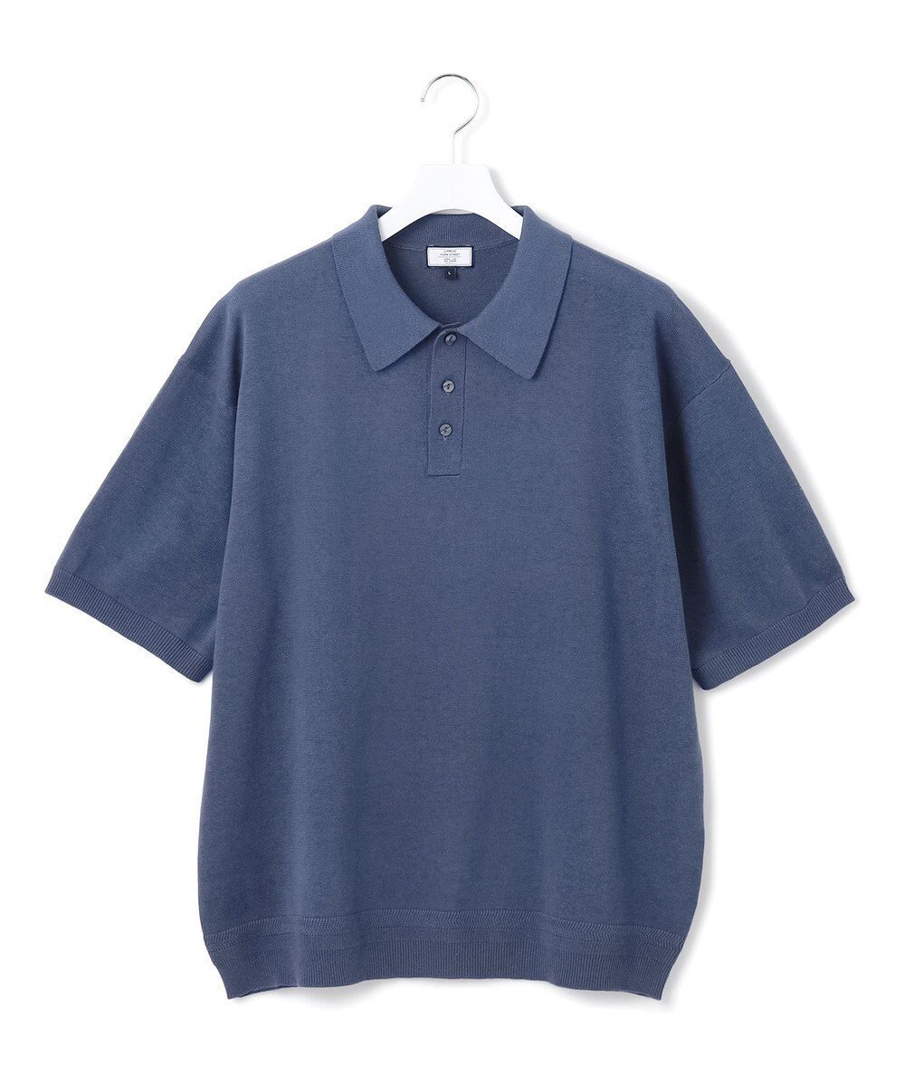 【ジェイプレスヨークストリート/J.PRESS YORK STREET】の【UNISEX】ニットポロシャツ インテリア・キッズ・メンズ・レディースファッション・服の通販 founy(ファニー) 　ファッション　Fashion　レディースファッション　WOMEN　トップス・カットソー　Tops/Tshirt　ニット　Knit Tops　シャツ/ブラウス　Shirts/Blouses　ポロシャツ　Polo Shirts　ユニセックス　Unisex　インナー　Inner　プリント　Print　ポロシャツ　Polo Shirt　リネン　Linen　再入荷　Restock/Back In Stock/Re Arrival　吸水　Water Absorption　夏　Summer　春　Spring　S/S・春夏　Ss・Spring/Summer　ダルブルー系|ID: prp329100004493844 ipo3291000000031689053