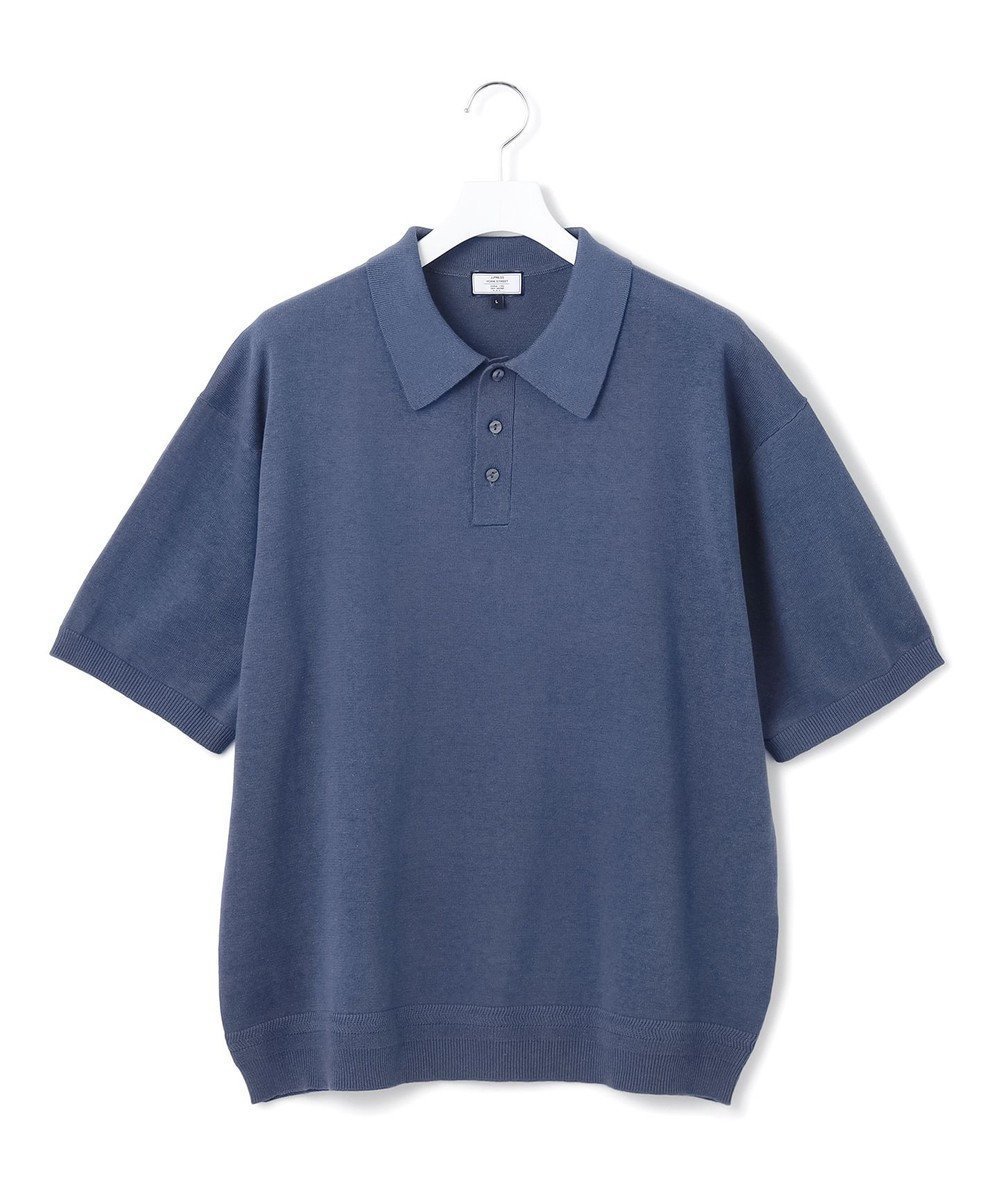 【ジェイプレスヨークストリート/J.PRESS YORK STREET】の【UNISEX】ニットポロシャツ インテリア・キッズ・メンズ・レディースファッション・服の通販 founy(ファニー) 　ファッション　Fashion　レディースファッション　Ladies' Fashion Online　トップス・カットソー　Tops/Tshirt　ニット　Knit Tops　シャツ/ブラウス　Shirts/Blouses　ポロシャツ　Polo Shirts　ユニセックス　Unisex　インナー　Inner　プリント　Print　ポロシャツ　Polo Shirt　リネン　Linen　再入荷　Restock/Back In Stock/Re Arrival　吸水　Water Absorption　夏　Summer　春　Spring　S/S・春夏　Ss・Spring/Summer　ダルブルー系|ID: prp329100004493844 ipo3291000000032634389