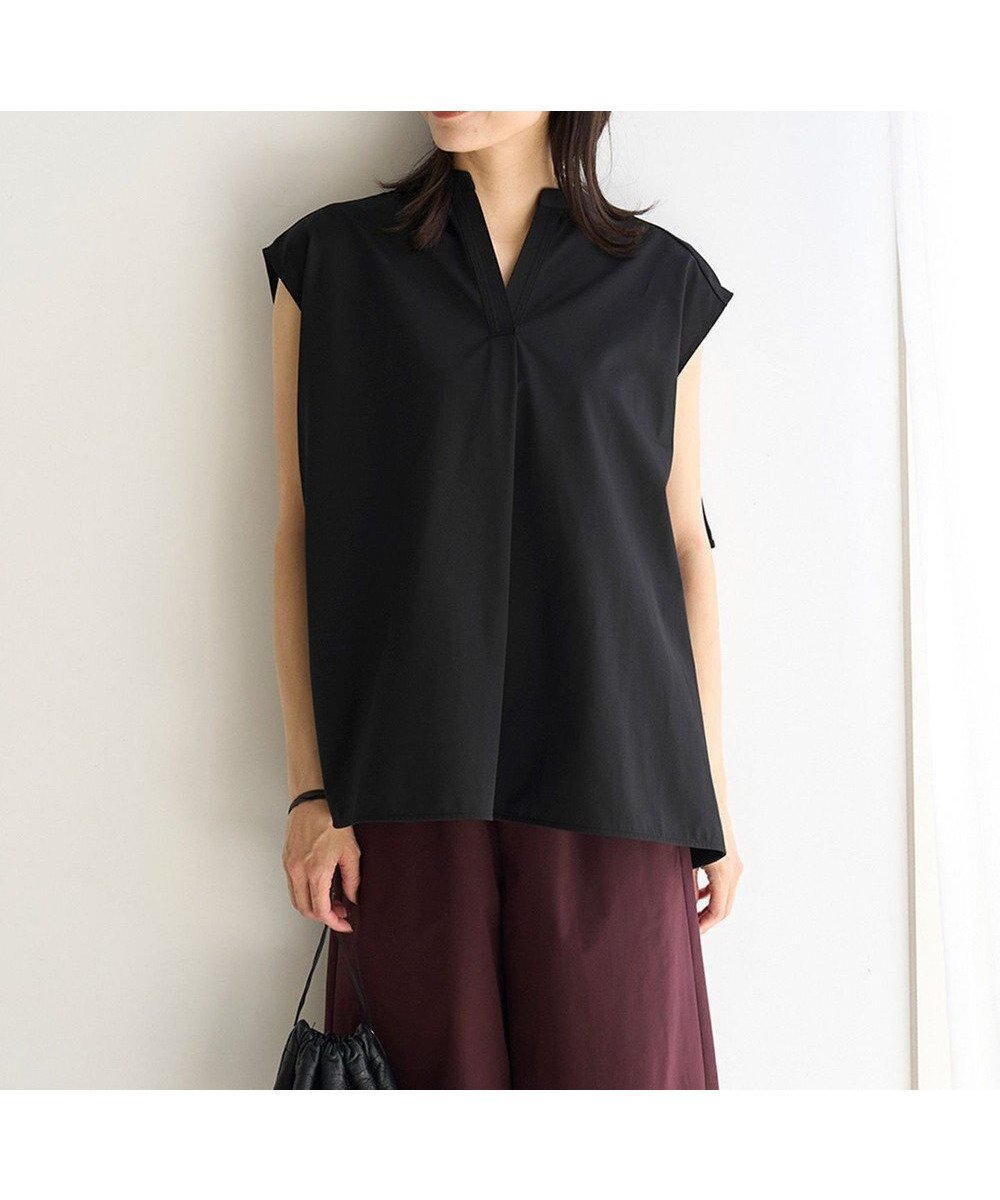 【アンフィーロ 自由区/UNFILO】の【吸水速乾/遮熱】ヒートシールドジャージー キーネック レイヤーT インテリア・キッズ・メンズ・レディースファッション・服の通販 founy(ファニー) 　ファッション　Fashion　レディースファッション　Fashion for Women　トップス・カットソー　Cut & Sew Tops　シャツ・ブラウス・オフィスカジュアル　Elegant Blouses & Button-Ups　ロングTシャツ・Tシャツ　Longline T-Shirts & Tees　カットソー・ベーシックTシャツ　Cut-and-Sewn Tops / Stretch Tees & Basics　春　Spring　カットソー　Cut and Sewn Top　吸水　Absorbent, Quick-Dry　ティアード　Tiered, Tiered Style　S/S・春夏　SS, Spring/Summer, Warm Season　夏　Summer　ブラック|ID: prp329100004493846 ipo3291000000032391334