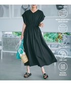 【アンフィーロ 自由区/UNFILO】の【吸水速乾/接触冷感】BREEZEMOVE ウエストドロストワンピース ブラック|ID: prp329100004493858 ipo3291000000033451425