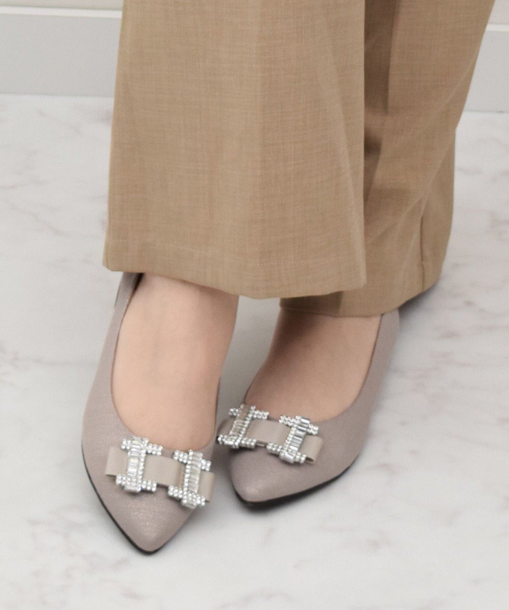 【ブリジット バーキン/Bridget Birkin】の【Bridget Birkin】ビジューリボンバレエレインパンプス インテリア・キッズ・メンズ・レディースファッション・服の通販 founy(ファニー) 　ファッション　Fashion　レディースファッション　WOMEN　ビジュー　Bijou　ライニング　Lining　リボン　Ribbon　ベージュ雑材|ID: prp329100004493862 ipo3291000000032155355