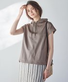 【23区/NIJYUSANKU】の【SLOW/一部店舗限定】コンパクトインレー フレンチスリーブ フーディー グレージュ|ID: prp329100004494134 ipo3291000000031972462