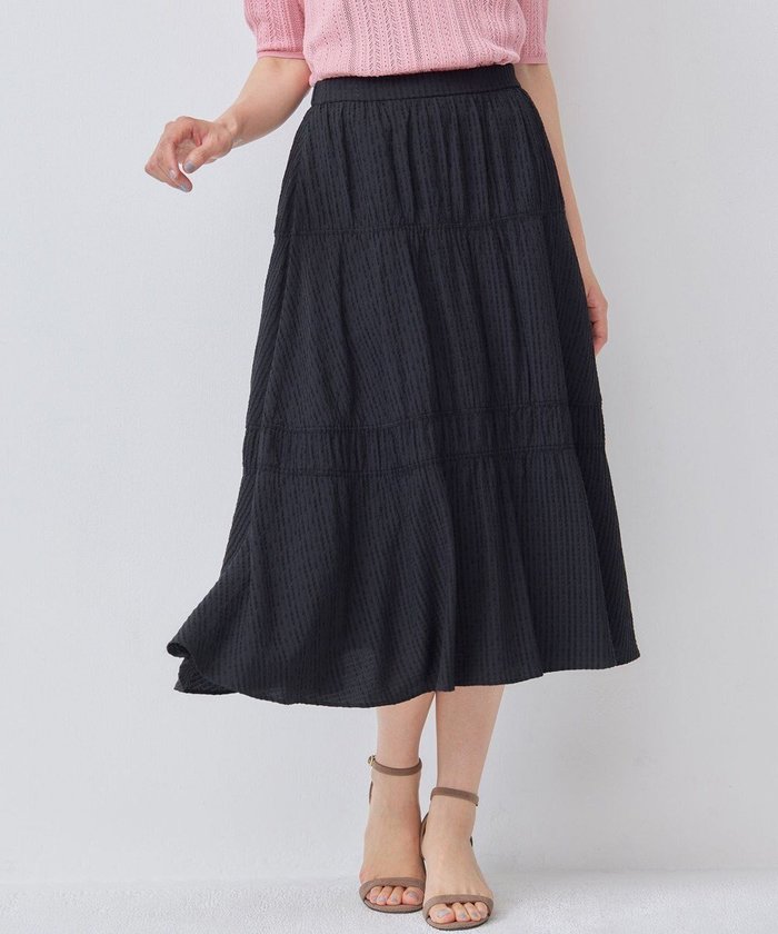 【組曲/KUMIKYOKU】の【WEB限定】ステッチストライプドビー ギャザースカート インテリア・キッズ・メンズ・レディースファッション・服の通販 founy(ファニー) https://founy.com/ ファッション Fashion レディースファッション Fashion for Women スカート Skirts エレガント 上品 Elegant ギャザー Gathered, Ruffled ストライプ Stripe, Striped Pattern フレア Flare, Flared ランダム Random, Irregular 夏 Summer 春 Spring S/S・春夏 SS, Spring/Summer, Warm Season |ID: prp329100004494182 ipo3291000000034629049