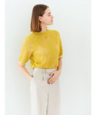 【イェッカ ヴェッカ/YECCA VECCA】のレース柄シアーニット Yellow|ID: prp329100004494357 ipo3291000000031973630