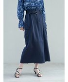 【イェッカ ヴェッカ/YECCA VECCA】のベルテッドサテンカーゴスカート Navy|ID: prp329100004494378 ipo3291000000031977186