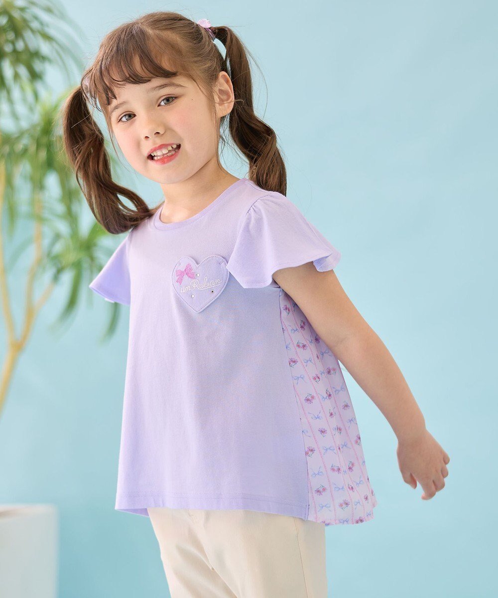 【エニファム/any FAM / KIDS】のひらひら バックシャンTシャツ インテリア・キッズ・メンズ・レディースファッション・服の通販 founy(ファニー) 　ファッション　Fashion　キッズファッション　KIDS　トップス・カットソー　Tops/Tees/Kids　春　Spring　カットソー　Cut And Sew　ギンガム　Gingham　ストーン　Stone　ポケット　Pocket　半袖　Short Sleeve　ラベンダー　Lavender　リボン　Ribbon　S/S・春夏　Ss・Spring/Summer　夏　Summer　ラベンダー|ID: prp329100004494735 ipo3291000000031699596