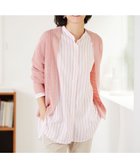 【自由区/JIYU-KU】の【WEB限定カラーあり・洗える】リネンミドルゲージニット カーディガン ライトピンク|ID: prp329100004494809 ipo3291000000031962805