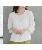 【ティアクラッセ/Tiaclasse】の【洗える】ねじりリボン袖ブラウス オフホワイト|ID: prp329100004494841 ipo3291000000031973221