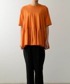 【フォルフォルモ/FORFORMO】の【洗える/接触冷感/UVカット】Gather Flare T-shirt ギャザーフレアTシャツ オレンジ|ID: prp329100004494891 ipo3291000000032743521