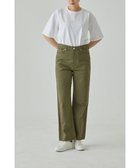 【サキュウ/caqu】の【洗える/涼しい/コットンリネン】color linen sagging baggy すっきりバギーシルエット olive|ID: prp329100004494923 ipo3291000000032743558