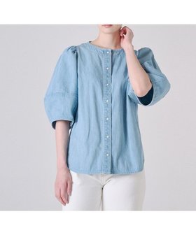 【リポトレンタアンニ/Ripo trenta anni】の【洗える/フェミニン】LANTERN SLEEVES デニムブラウス 人気、トレンドファッション・服の通販 founy(ファニー) ファッション Fashion レディースファッション Ladies' Fashion Online トップス・カットソー Tops/Tshirt シャツ/ブラウス Shirts/Blouses 春 Spring 洗える Washable ギャザー Gather シンプル Simple スリーブ Sleeve デニム Denim フェミニン Feminine ラウンド Round S/S・春夏 Ss・Spring/Summer 夏 Summer |ID:prp329100004494928