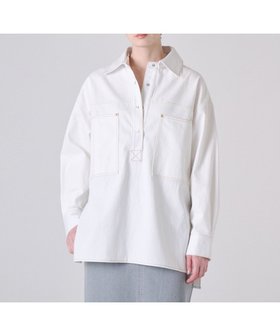 【リポトレンタアンニ/Ripo trenta anni】の【洗える】PULLOVER デニムシャツ 人気、トレンドファッション・服の通販 founy(ファニー) ファッション Fashion レディースファッション WOMEN トップス・カットソー Tops/Tshirt シャツ/ブラウス Shirts/Blouses プルオーバー Pullover ヴィンテージ Vintage 春 Spring 洗える Washable スリット Slit デニム Denim バランス Balance フロント Front ポケット Pocket ルーズ Loose ワーク Work S/S・春夏 Ss・Spring/Summer 夏 Summer |ID:prp329100004494934