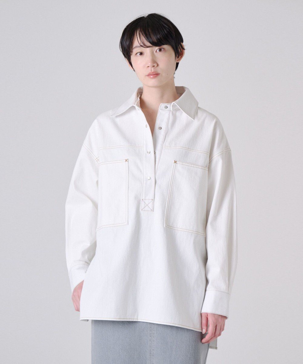 【リポトレンタアンニ/Ripo trenta anni】の【洗える】PULLOVER デニムシャツ 人気、トレンドファッション・服の通販 founy(ファニー) 　ファッション　Fashion　レディースファッション　Fashion for Women　トップス・カットソー　Cut & Sew Tops　シャツ・ブラウス・オフィスカジュアル　Elegant Blouses & Button-Ups　カジュアルプルオーバー・ニットトップス　Pullovers & Knit Tops / Casual Pullovers　ヴィンテージ　Vintage Style　春　Spring　洗える　Machine Washable　スリット　Slit, Slit Detail　デニム　Denim, Jeans Material　バランス　Balance, Style Balance　フロント　Front, Front Design　ポケット　Pocket, Pocket Detail　ルーズ　Loose, Oversized　ワーク　Workwear, Utility Style　S/S・春夏　SS, Spring/Summer, Warm Season　夏　Summer　 other-1|ID: prp329100004494934 ipo3291000000033093661