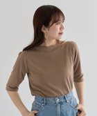 【グリーンパークス/Green Parks】の5分袖テレコリブプルオーバー Brown|ID: prp329100004494966 ipo3291000000032103010