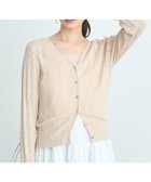 【アースミュージックアンドエコロジー/earth music&ecology】のシルバーボタン透かし編みニットカーディガン Beige|ID: prp329100004494970 ipo3291000000031701619