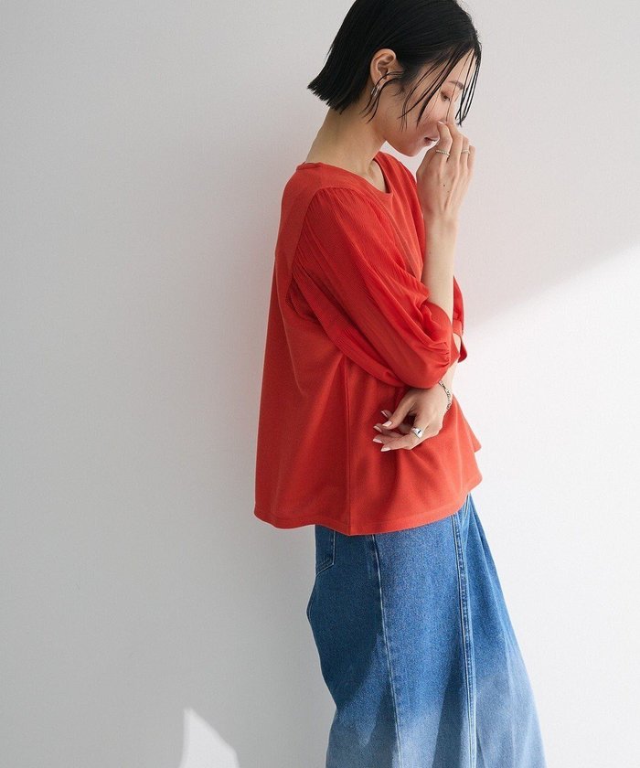 【グリーンパークス/Green Parks】のマジョリカスリーブプルオーバー インテリア・キッズ・メンズ・レディースファッション・服の通販 founy(ファニー) https://founy.com/ ファッション Fashion レディースファッション Ladies' Fashion Online トップス・カットソー Tops/Tshirt シャツ/ブラウス Shirts/Blouses ロング / Tシャツ T-Shirts プルオーバー Pullover カットソー Cut and Sewn カットソー Cut And Sew スリーブ Sleeve フォルム Form ポケット Pocket 夏 Summer 春 Spring S/S・春夏 Ss・Spring/Summer |ID: prp329100004494979 ipo3291000000031701719